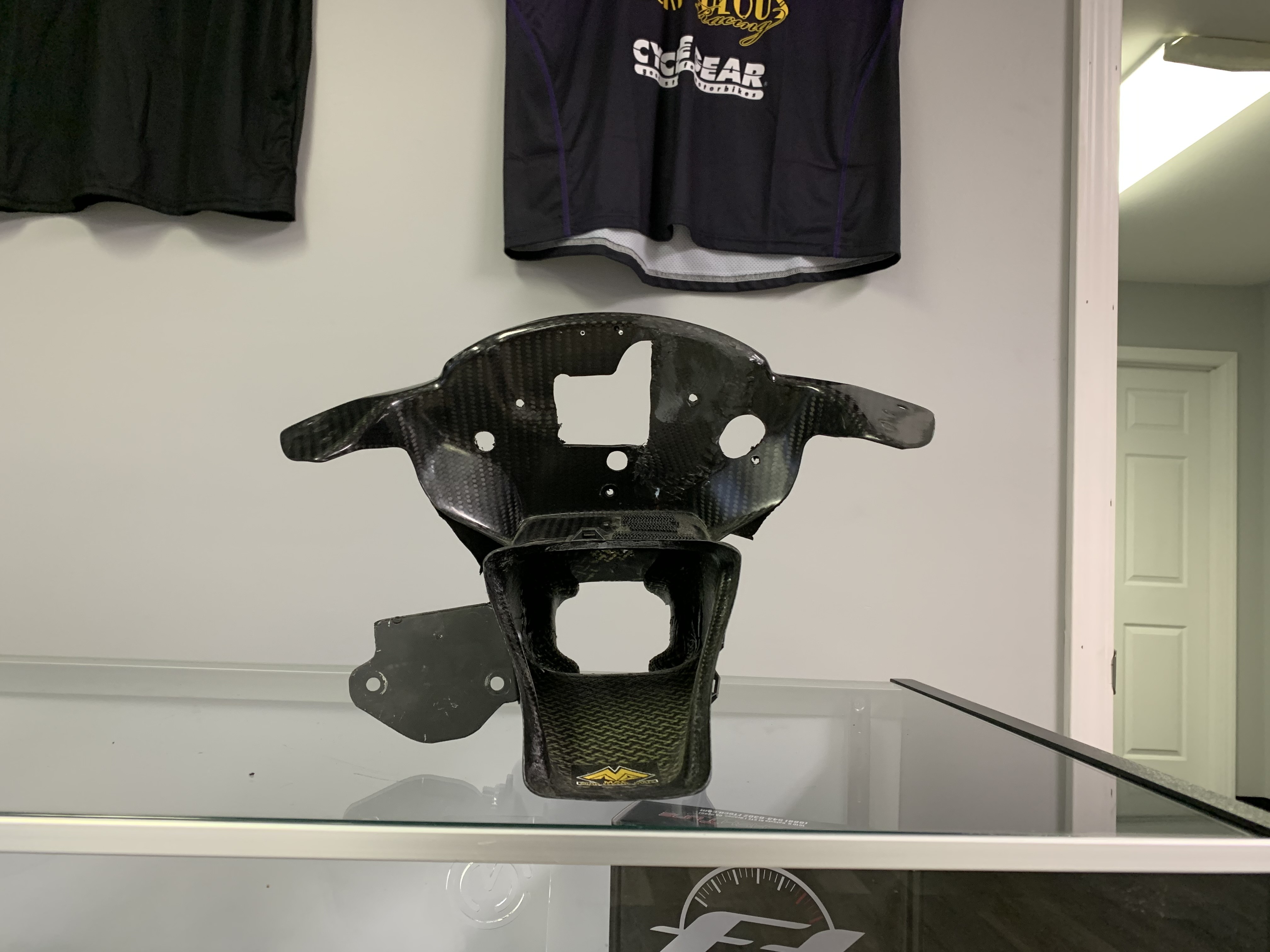 Used WSBK Carbon Fiber Air Intake and Gauge Mount For 2016 2020